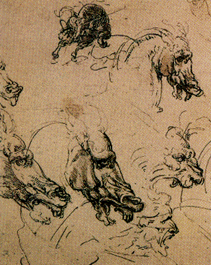 Etude de chevaux pour la bataille d'Anghiari