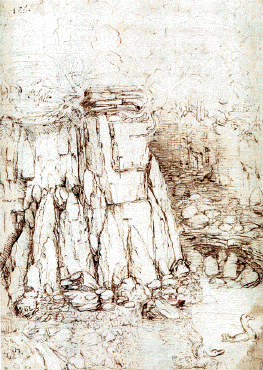 Vers 1494 - Etude de formations rocheuses