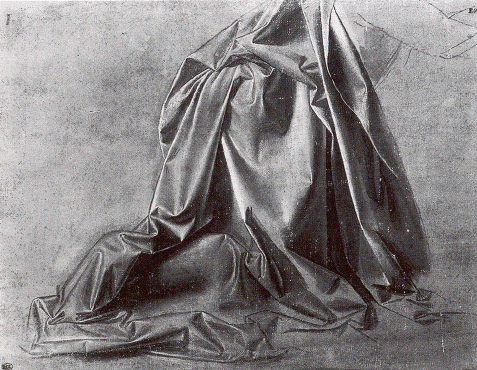 Etude de draperie pour une Figure  genoux