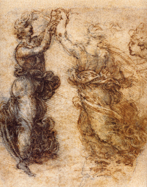 Trois nymphes dansant (dtail)